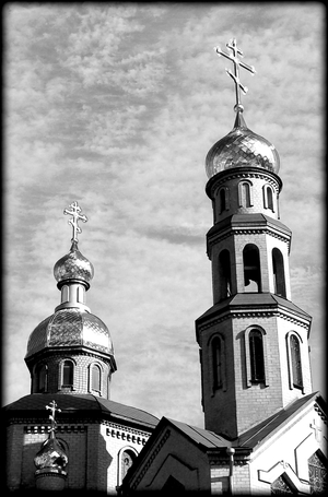 Православный храм - картинки для гравировки